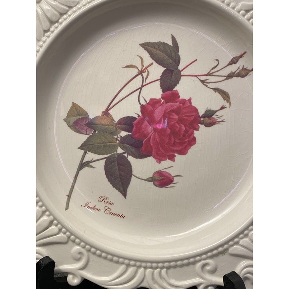 Set of Three Redoute Roses Collection Square Plates by Baum Bros. formalities - Picture 8 of 16